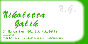 nikoletta galik business card